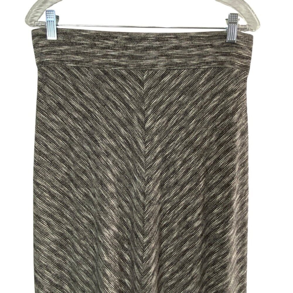 LOU & GREY Women Maxi Skirt Sz M Gray Chevron Design Business Casual‎ 3-39 - Picture 6 of 13